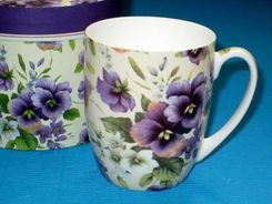 Zdjęcie Kubek porcelanowy ''Carmani - Bratki''(''Pansies & Poppies Coll.'') - Radzymin
