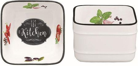 Kwadratowa miseczka z porcelany ''Nuova R2S - Kitchen Basics'' (kibk1614)