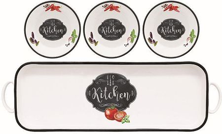 Porcelanowy zestaw na przystawki Nuova R2S Kitchen Basics (kibk1618)