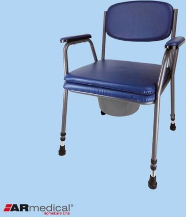 ARmedical Krzesło toaletowe tapicerowane niebieskie