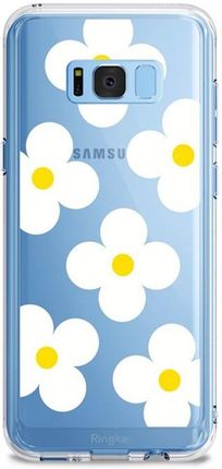 Ringke Etui Fusion Biały Daisies Galaxy S8 Plus Bezbarwny 