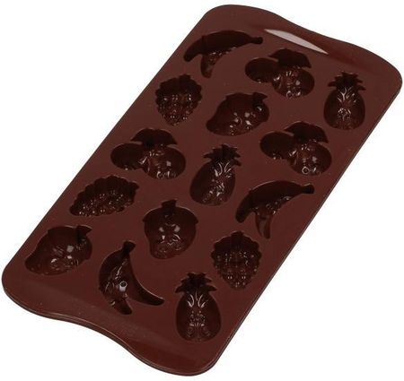 silikomart Forma do 15 czekoladek silikonowa OWOCE BRĄZOWA
