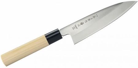 tojiro Nóż japoński deba do filetowania ze stali nierdzewnej ZEN DĄB AZJA KREMOWY 15,5 cm