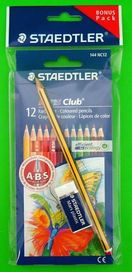 Staedtler Kredki Ołówkowe 12 Kolorów Noris Club + Gumka, Ołówek