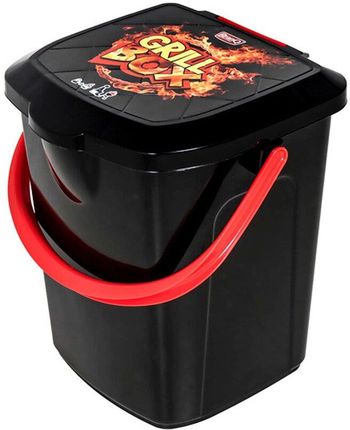 Branq Pojemnik Na Węgiel Plastikowy Grill Box Czarny 22 L