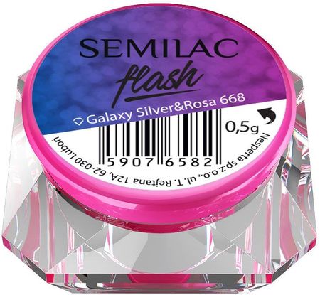 Semilac Semiflash Galaxy Pyłek Do Paznokci Silver&Rosa 668