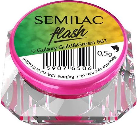Semilac Semiflash Galaxy Pyłek Do Paznokci Gold&Green 661