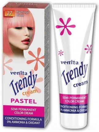 Venita Krem kolryzujący cream ultra 27 różowy flam 75 ml + odżywka do włosów 2 x 25ml