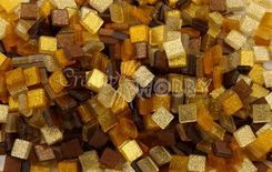 Zdjęcie Mozaika glitter brązowa 5x5mm 700 sztuk BRĄZBRO - Wasilków