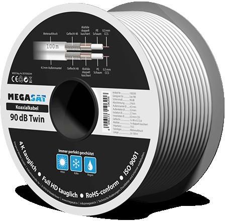 Prolunga TV HD Cavo Bianco Cavo Coassiale RG6 Satellitare Da 10m - Foto 3