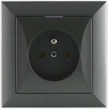 Zdjęcie Opal Gniazdo Pojedyncze Z Uziemieniem Grafit - Bielawa