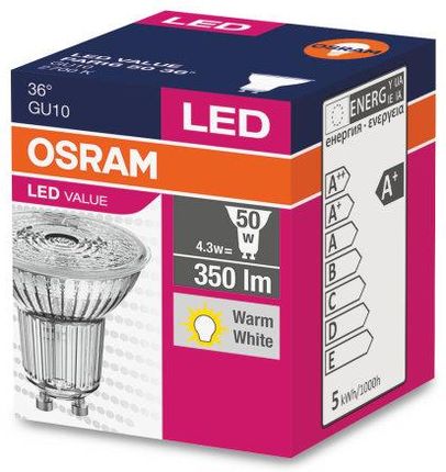 Osram Żarówka Led Value PAR16 4,3W 2700K GU10 7692