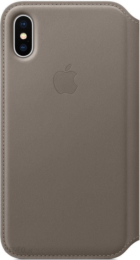  Apple Leather Folio do iPhone X Szare (MQRY2ZMA)
