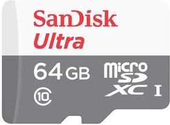 Karta pamięci do aparatu SanDisk microSDXC 64GB Ultra Class 10 UHS-I (SDSQUNS064GGN3MN) - Ceny i opinie na Ceneo.pl