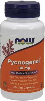NOW FOODS Pycnogenol 60 veg caps 30mg
