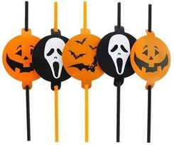 Zdjęcie go Słomki z medalionem Halloween 5szt - Koluszki