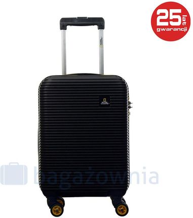 Mała kabinowa walizka NATIONAL GEOGRAPHIC Abroad Czarna - czarny