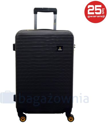 Średnia walizka NATIONAL GEOGRAPHIC Abroad Czarna - czarny