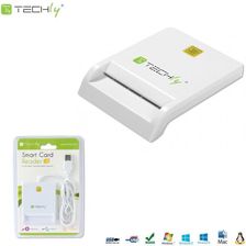 Zdjęcie Techly Kompaktowy czytnik USB 2.0 kart Smart Biały (029150) - Biskupiec