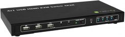 Techly 4-portowy przełącznik KVM HDMI/USB 4x1 z audio (028702) - Przełączniki KVM