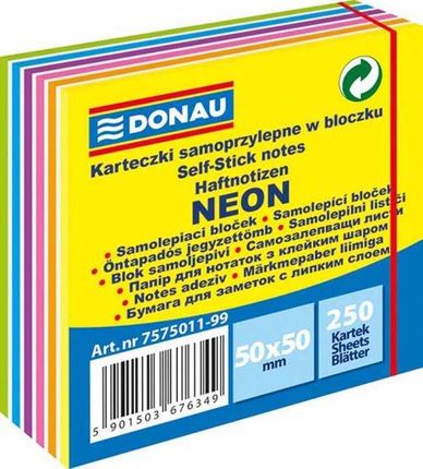 Donau Blok Biurowy Kostka Samoprzylepna Donau Neon-Pastel 6 Kolorów