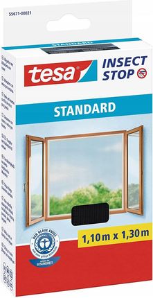 Tesa Moskitiera na okno STANDARD 1,1m x 1,3m czarna