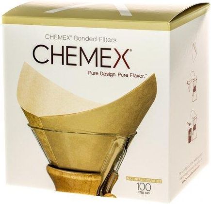 Chemex filtry papierowe kwadratowe - Brązowe - 6, 8, 10 filiżanek