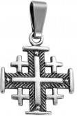 Norbisrebro Srebrny Oksydowany Krzyż Jerozolimski  