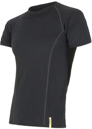 Sensor Merino Wool Active Men S T Shirt Short Sleeves Czarny4/15