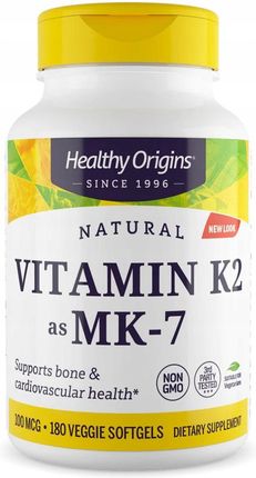 Healthy Origins Witamina K2 MK-7 100 mcg 180 kaps. - Opinie