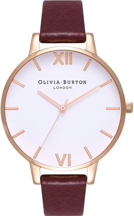 Olivia Burton White Big Burgundy Rose Gold OB16BDW33