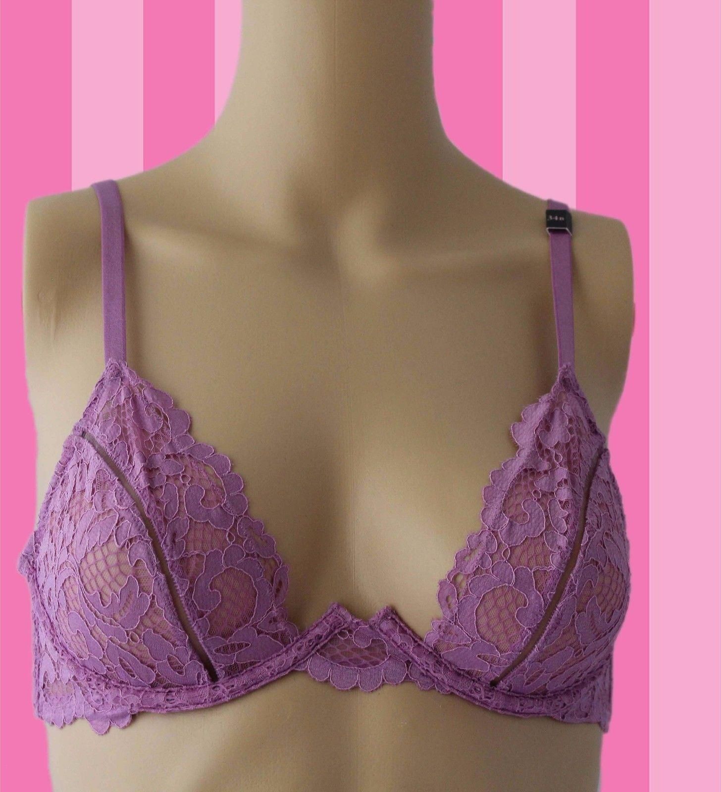 Stanik Biustonosz Victoria s Secret 34B Biały Koronka 75B w