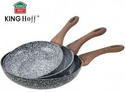Zdjęcie Kinghoff Zestaw 3 Patelni 20/24/28Cm Granit Wood (Kh1030) - Brzeg Dolny