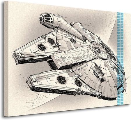 Star Wars 7 Millennium Falcon - Obraz 60x80 cm