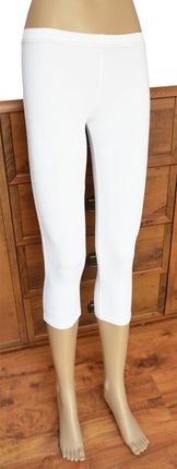 Białe bawełniane spodnie/ legginsy Calzedonia M
