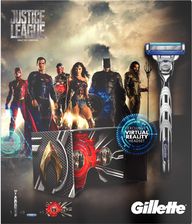 Gillette Mach3 Turbo Zestaw podarunkowy: Maszynka do golenia Justice League + 2 ostrza + Gogle VR
