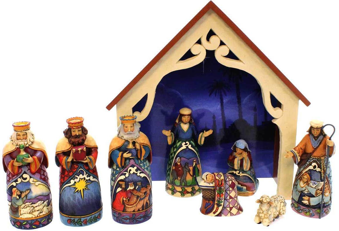 Jim Shore Szopka 9 Figurek Święta Rodzina Trzech Króli Away In A Manger