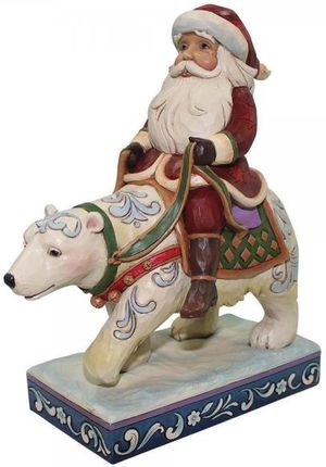Jim Shore Mikołaj Z Białym Niedzwiedziem Bear With Me Santa Riding Polar Bear 4058784