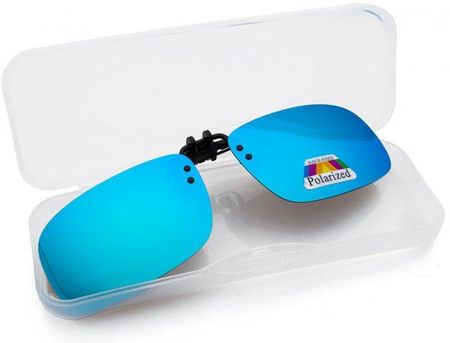Nakładki lustrzane niebieskie polaryzacyjne na okulary korekcyjne