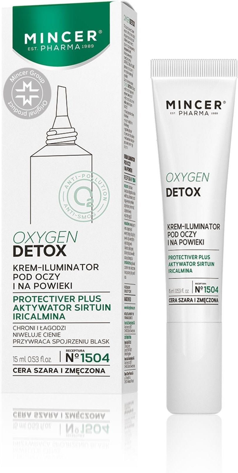 Kosmetyk pod oczy Mincer Pharma OxygenDetox 1504 krem pod oczy i na