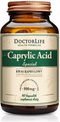Doctor Life, Caprylic Acid, kwas kaprylowy 800mg, 60 kaps