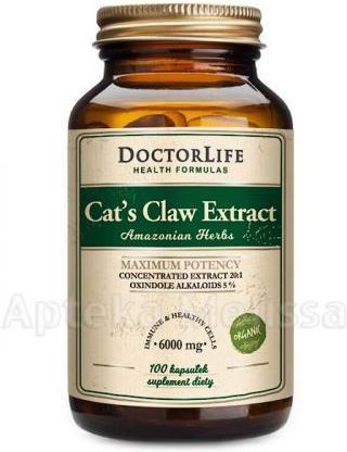 Doctor Life, Cat’s Claw Ekstrakt, Vilcacora, Koci Pazur 6000mg, 100 kaps