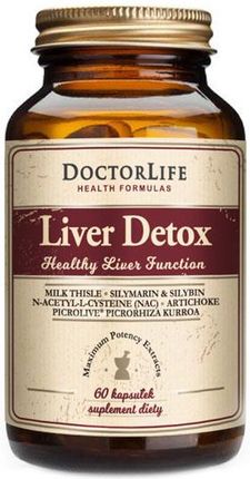 Doctor Life Liver Detox, Ochrona wątroby, ostropest, karczoch, N-Acetylo-L-Cysteina, 60 kaps