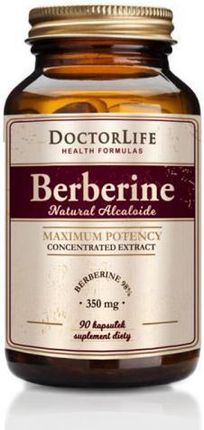 Doctor Life, Berberine, Berberyna 350mg Ekstrakt Standaryzowany, 90 kaps