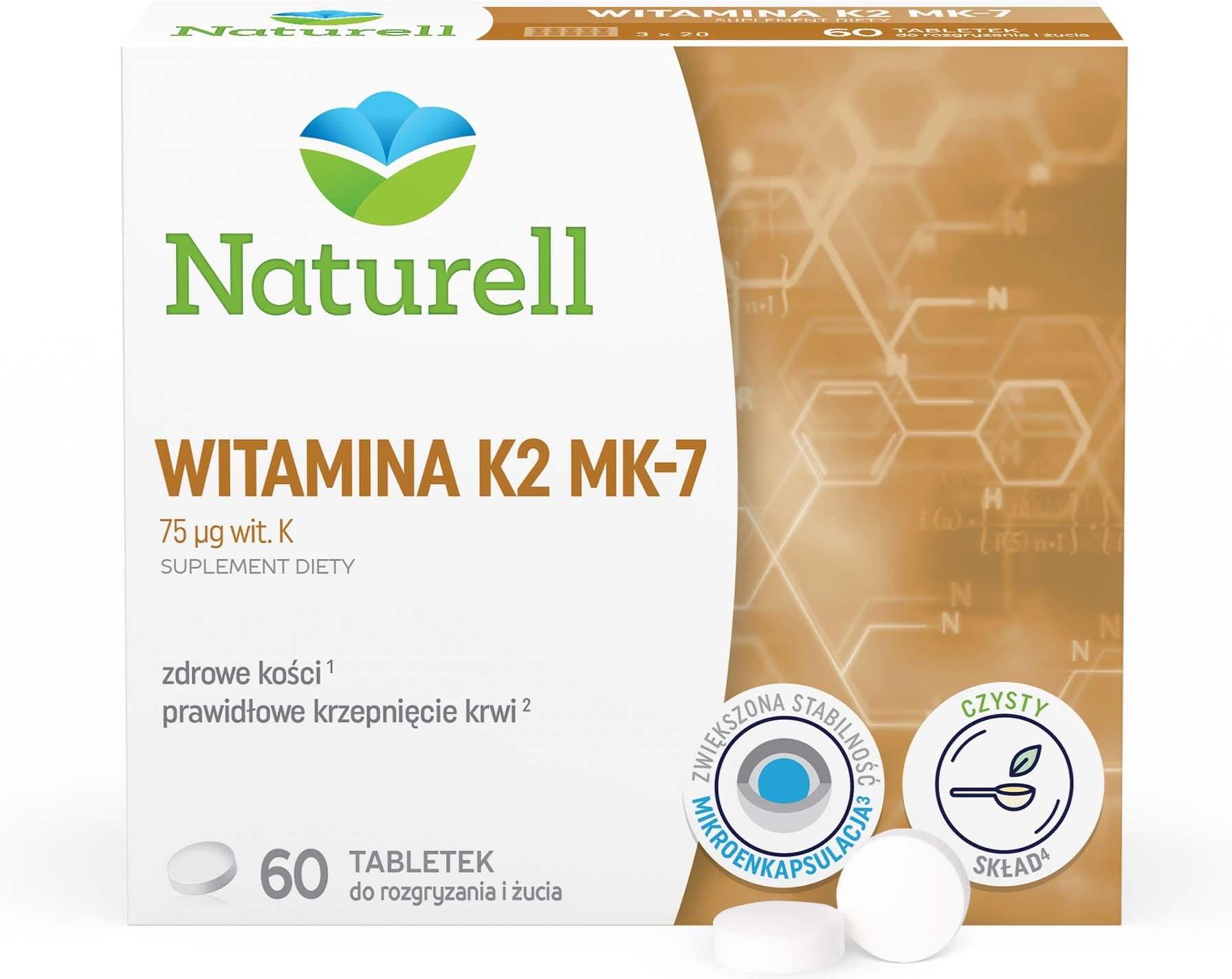 Naturell Witamina K2 Mk 7 60 Tabl Do Ssania