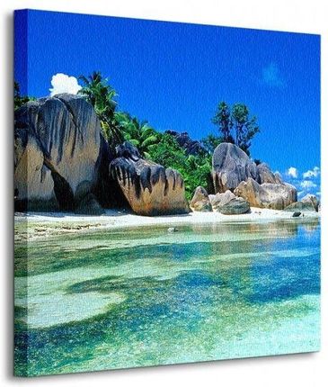 Seychelles, plaża - Obraz na płótnie