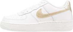 white nike air force with gold