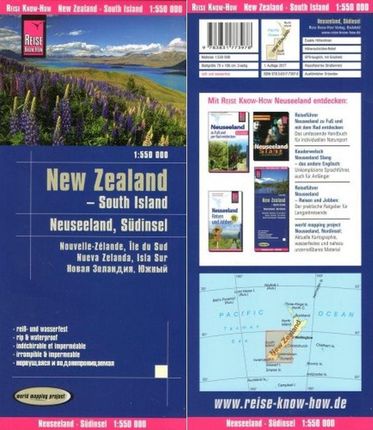 New Zealand Nowa Zelandia South Island Mapa Rkh Wp