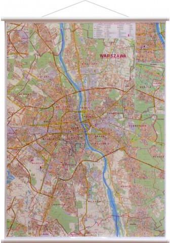 mapa warszawy na ścianę Warszawa mapa ścienna Warszawy na ścianę 0,89x1,2m   Ceny i opinie 