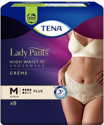 TENA Lady Pants Plus Creme M OTC Edition Bielizna Chłonna Dla Kobiet 9szt